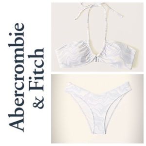 Abercrombie Bikini Top size L and Tall-Side High-Leg Cheeky Bottoms size XL